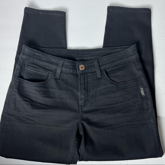 Silver Jeans Black Mid Rise Ankle Denim stretch Jean - Picture 1 of 12
